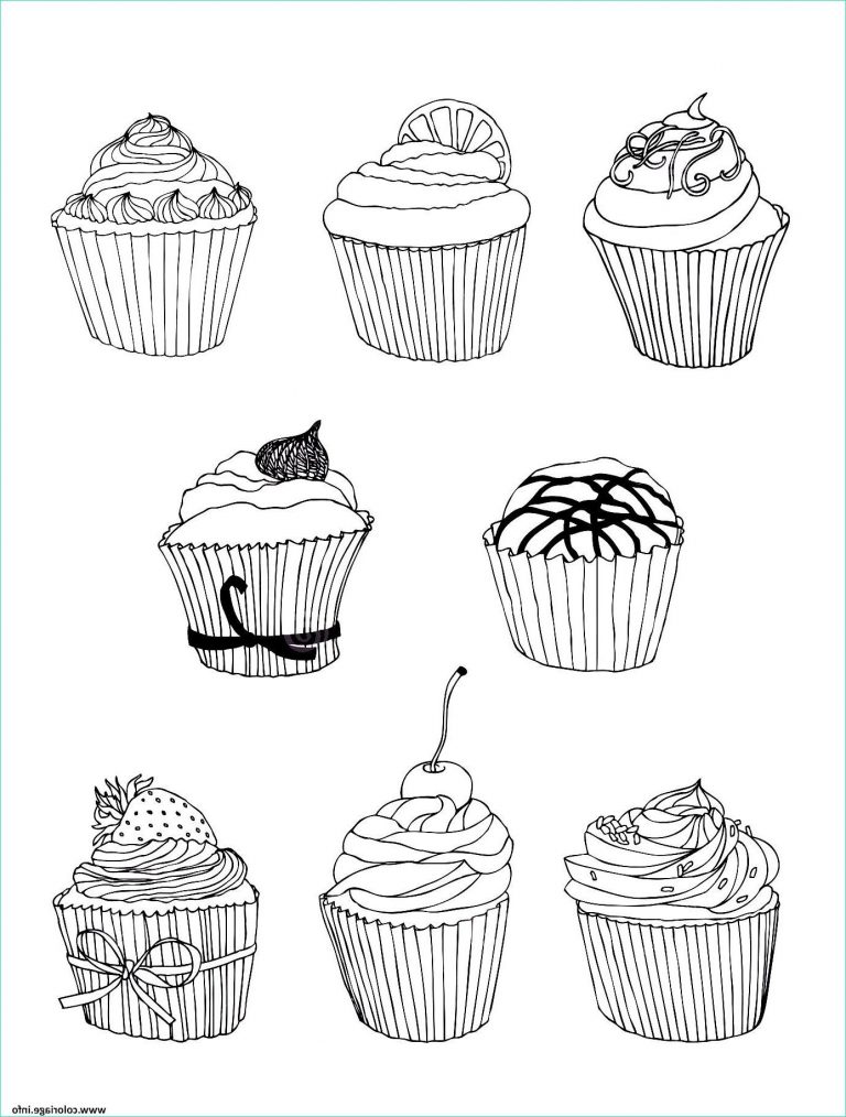 Dessin A Imprimer Cupcake Beau Image Coloriage Gratuit Cupcakes