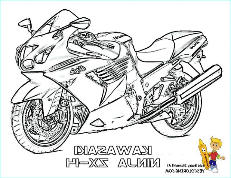 Dessin Colorier Moto Nouveau Stock Motorcycle Coloring Book Pages