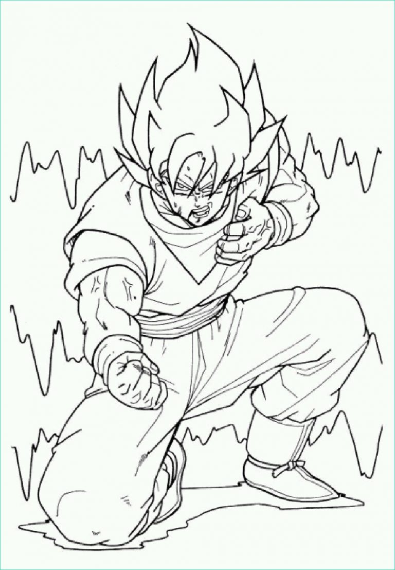 Coloriage Dragon Ball Super Saiyan Divin Inspirant Collection Facile