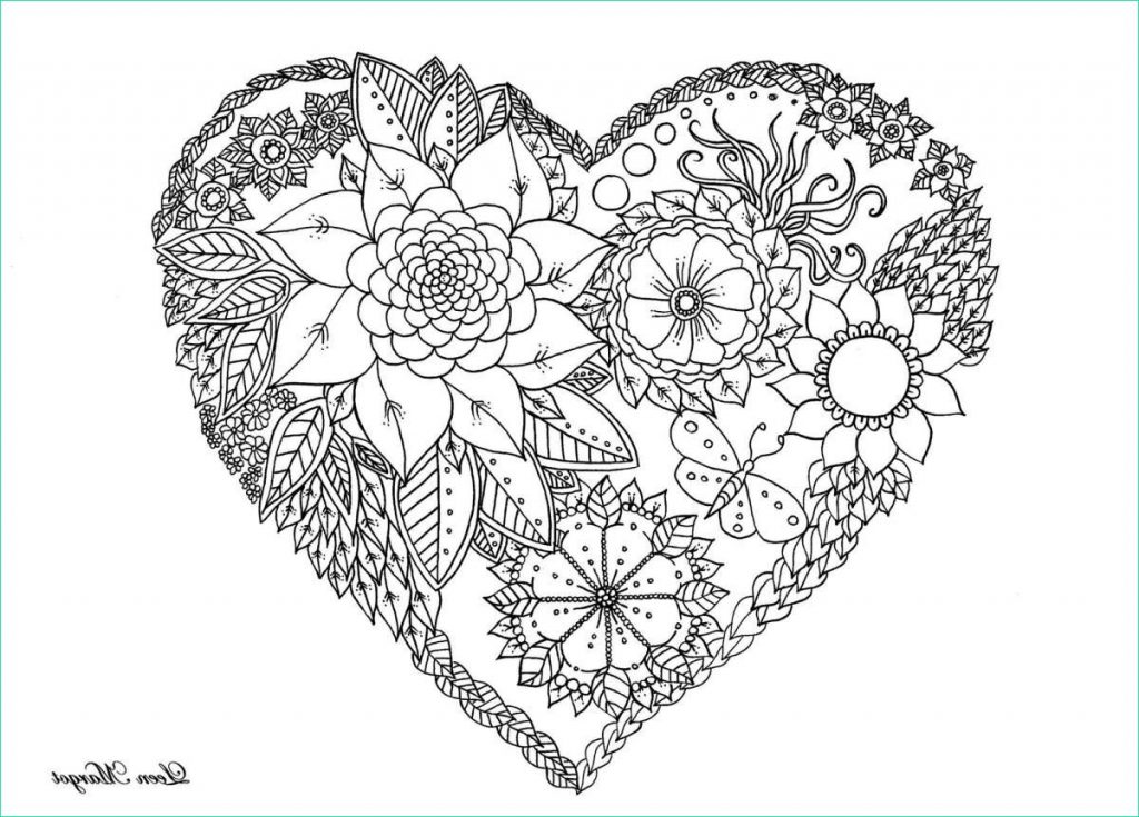 9 Inspirant De Dessin Coeur Mandala Photos Coloriage Coloriage