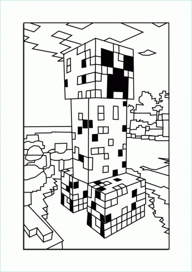 8 Beau De Dessin Minecraft A Colorier Stock Coloriage Coloriage