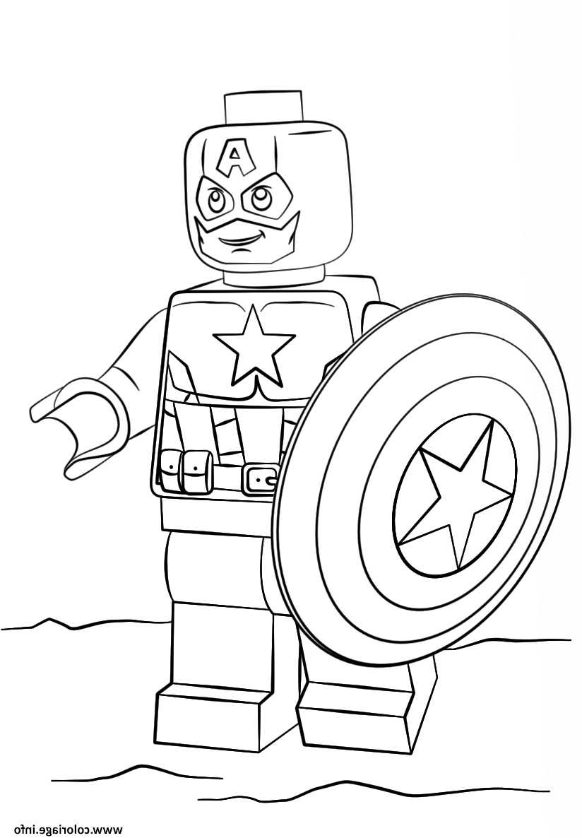 Captain America Dessin Inspirant Photos Coloriage Lego Captain America Super Heroes Jecolorie