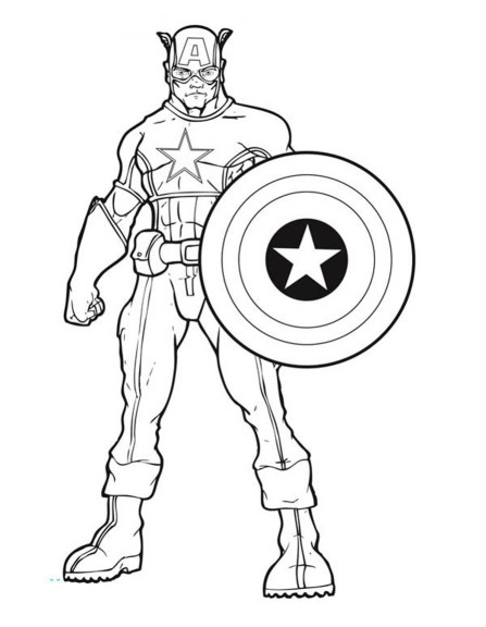 Captain America Dessin Luxe Stock Coloriage Captain America à Imprimer