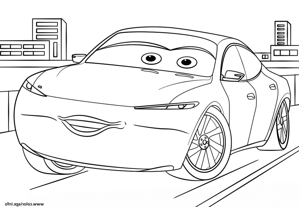 Cars 3 Coloriage Impressionnant Collection Coloriage Natalie Certain From Cars 3 Disney Jecolorie