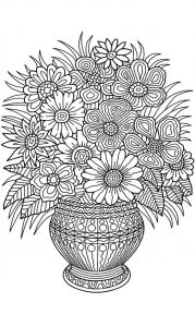 Coloriage Adulte Fleurs Unique Collection Flower Vase Coloring Page Designs Coloring