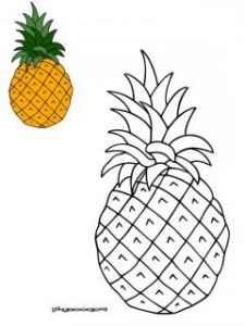 Coloriage Ananas Luxe Collection Coloriage Ananas Catégorie Fruits Papoozy