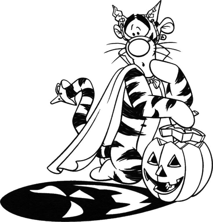 Coloriage Disney Halloween Élégant Stock Tigger Coloring Pages to Print Coloring Home