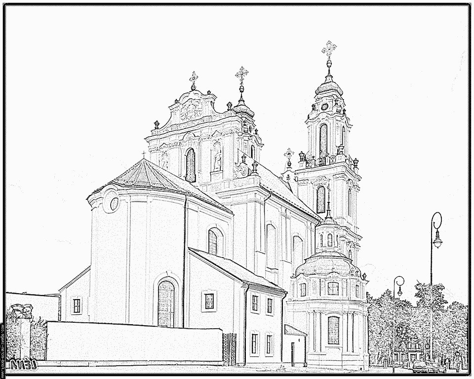 Coloriage Eglise Élégant Photos Coloriage Eglise Sainte Catherine à Imprimer Pour Les 1393