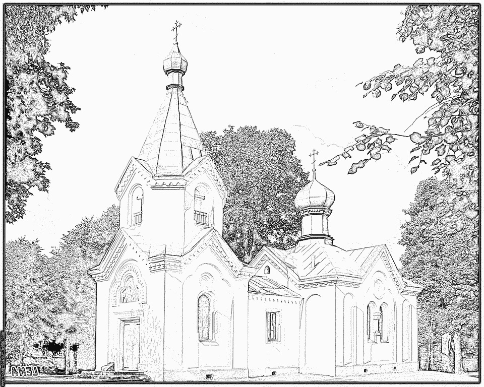Coloriage Eglise Luxe Images Coloriage Eglise orthodoxe Russe De Tytuvenai 1874 à