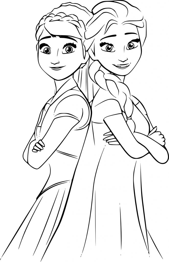 Coloriage Elsa Et Anna Impressionnant Collection Coloriage Elsa Anna Et