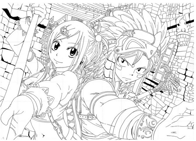 Coloriage Fairy Tail Lucy Luxe Images Coloriage Fairy Tail Coloriage Natsu Et Lucy 11