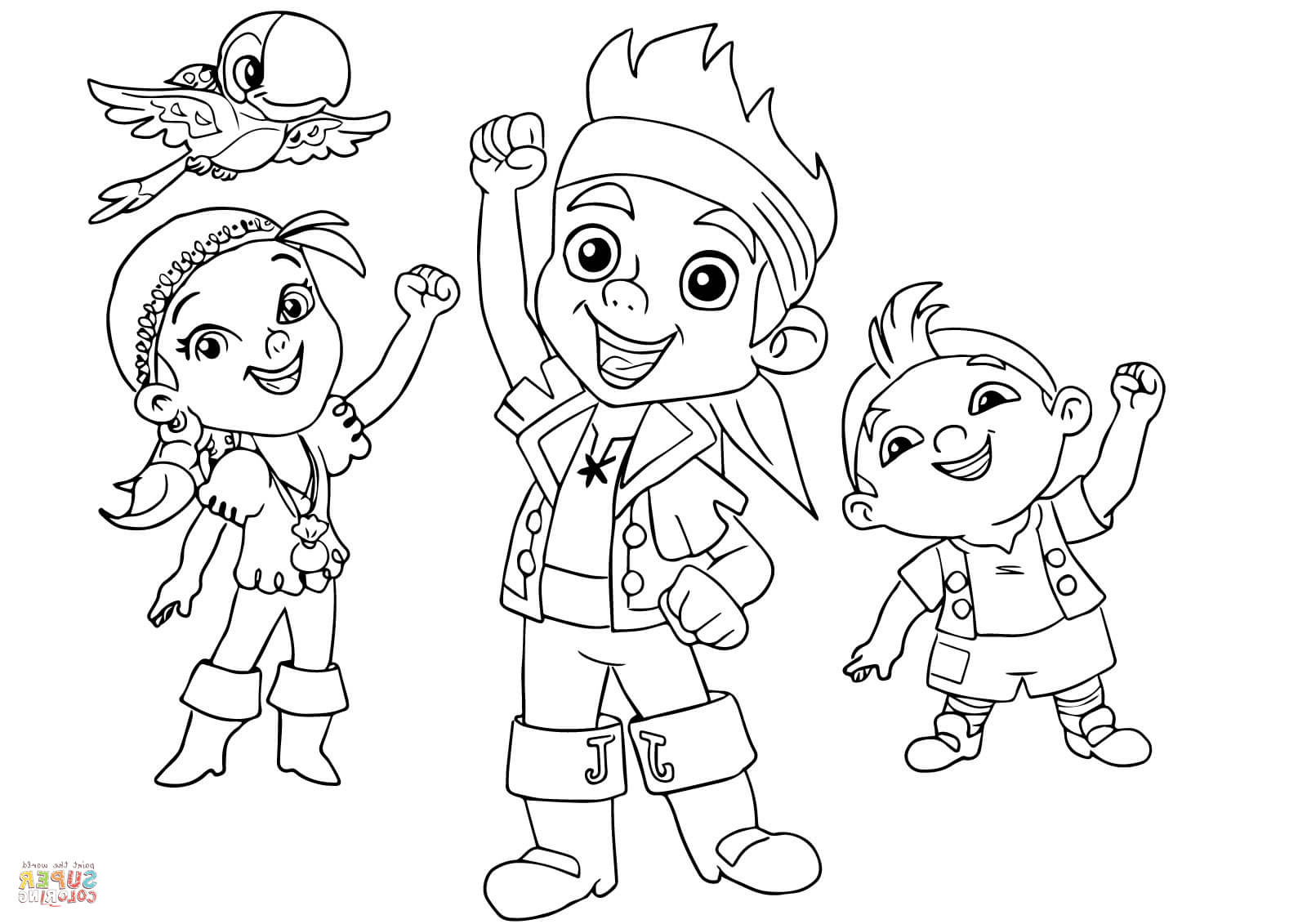 Coloriage Jake Pirate Luxe Photos Coloriage Jake Izzy Cubby Et Skully