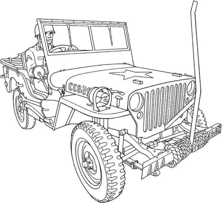 Coloriage Jeep Bestof Image Disegni Da Colorare Camion Dell Esercito Stampabile