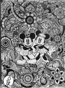 Coloriage Mandala Disney Beau Stock Mickey and Minnie Design