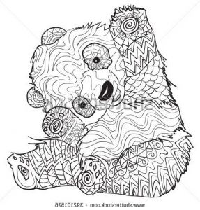 Coloriage Mandala Panda Impressionnant Stock Hand Drawn Coloring Pages with Panda Illustration for