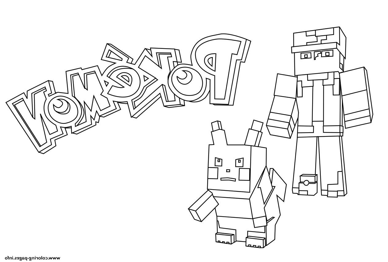 Coloriage Mine Craft Cool Images Minecraft Pokemon Coloring Pages Printable