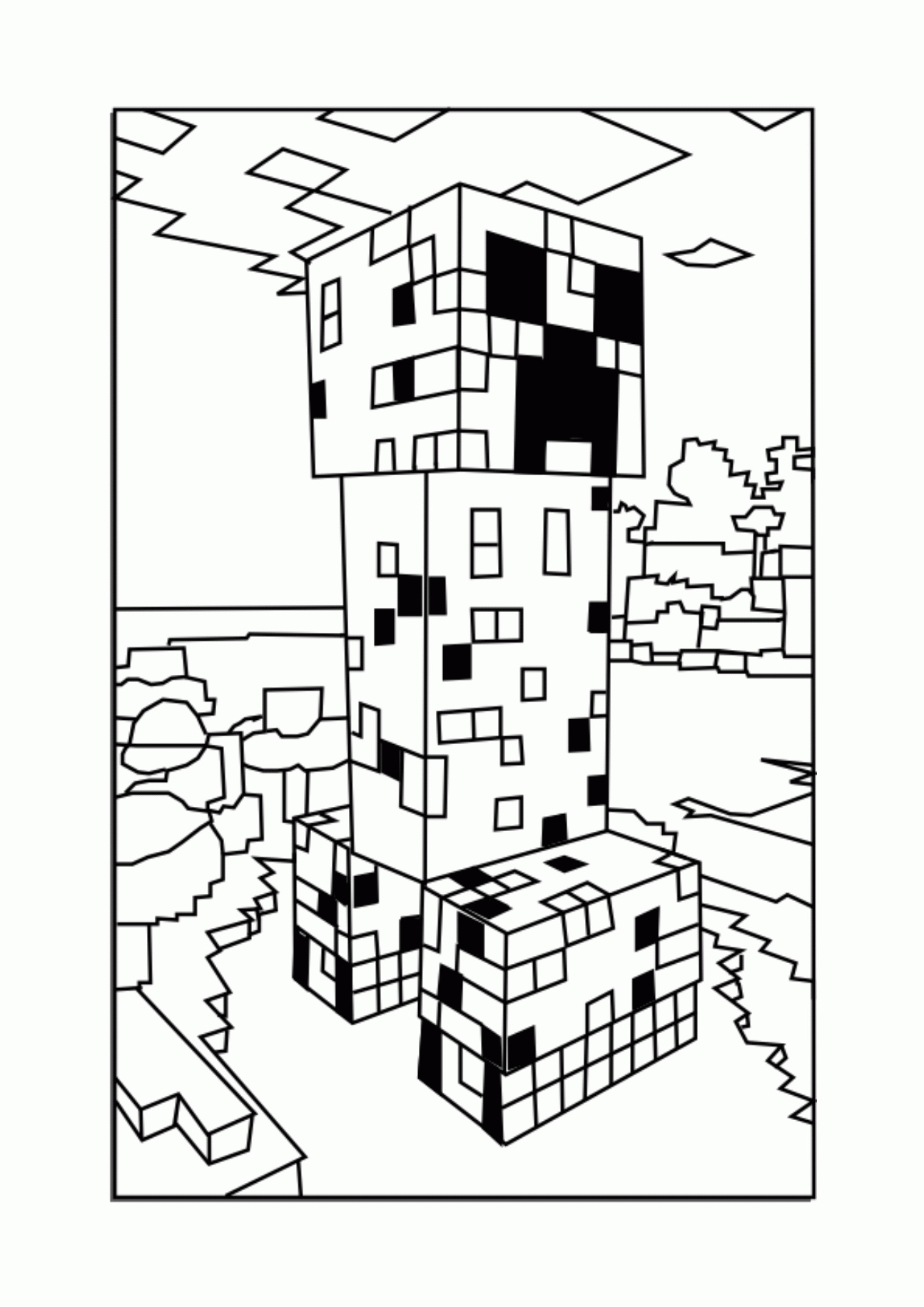 Coloriage Minecraft Luxe Collection Printable Minecraft Coloring Pages Coloring Home