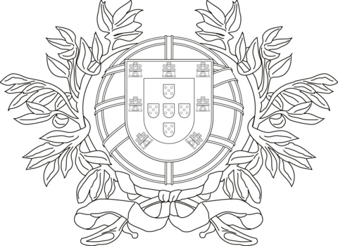Coloriage Portugal Unique Galerie Coat Of Arms Of Portugal Coloring Page