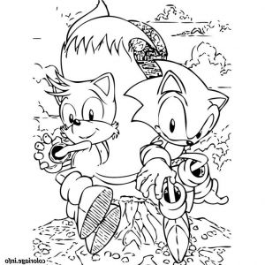 Coloriage sonic Bestof Collection Coloriage sonic Tails Dessin
