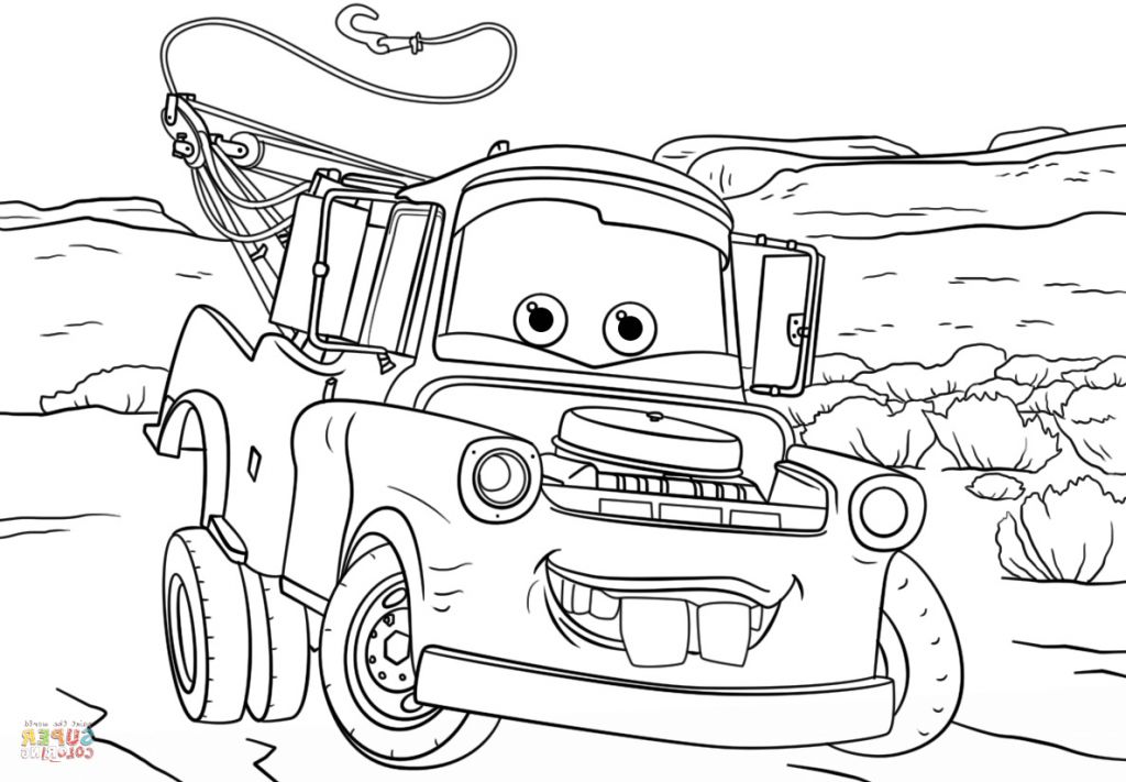 Coloriage Voiture Cars Inspirant Photos tow Mater From Cars 3 Coloring ...