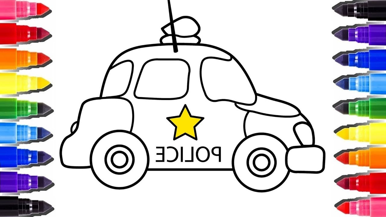 Coloriage Voiture Police Impressionnant Photos How to Draw A Police Car Coloring Pages