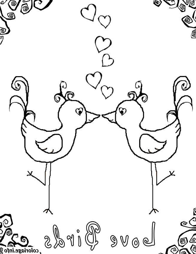 Dessin A Imprimer Gratuit D Amour Cool Galerie Coloriage Oiseaux D Amour Dessin Gratuit à Imprimer