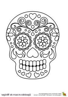 Dessin A Imprimer Tete De Mort Cool Galerie Activites Coloriages Crânes En Sucre Du Mexique