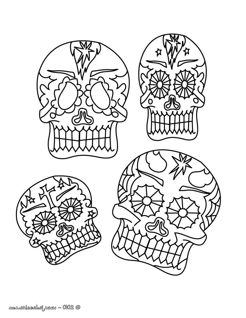 Dessin A Imprimer Tete De Mort Impressionnant Images Coloriage Masques Mexicains Tête De Mort à Imprimer
