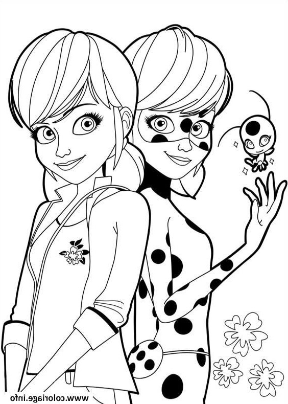 Dessin Chat Noir Miraculous Impressionnant Image Coloriage Ladybug Et Marinette De Miraculous Ladybug à