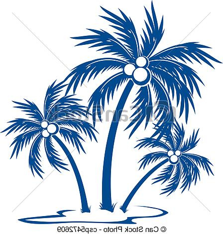 Dessin Cocotier Bestof Images 黑色半面畫像 棕櫚 樹 由于 椰子 E Colour 矢量 符號 上 白色csp