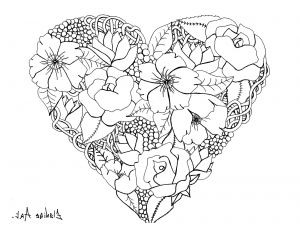 Dessin Floral Nouveau Photographie Mandala En forme De Coeur Fleuri Mandalas De Difficulté