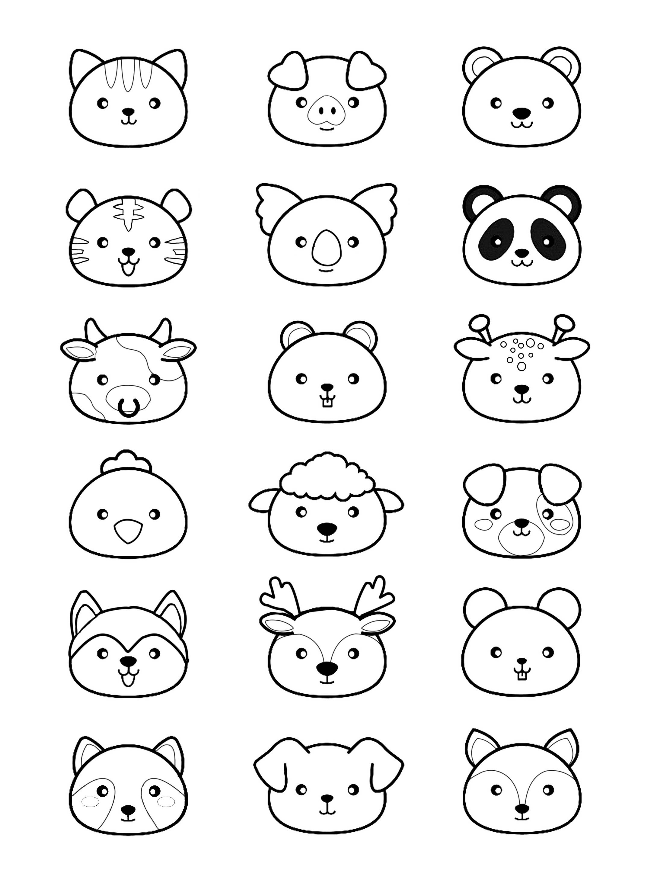 Colorier Coloriage Kawaii Panda