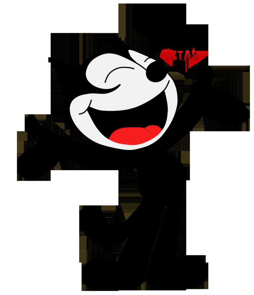 felix le chat dessin animé noir et blanc