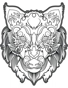 Dessin Loup Mandala Nouveau Images Tête De Loup Coloriage Magnifique Image à Imprimer Gratuit
