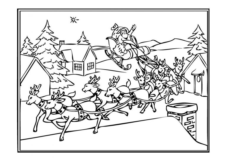 Dessin Pere Noel Avec Traineau Beau Image Dessin De Coloriage Père Noel