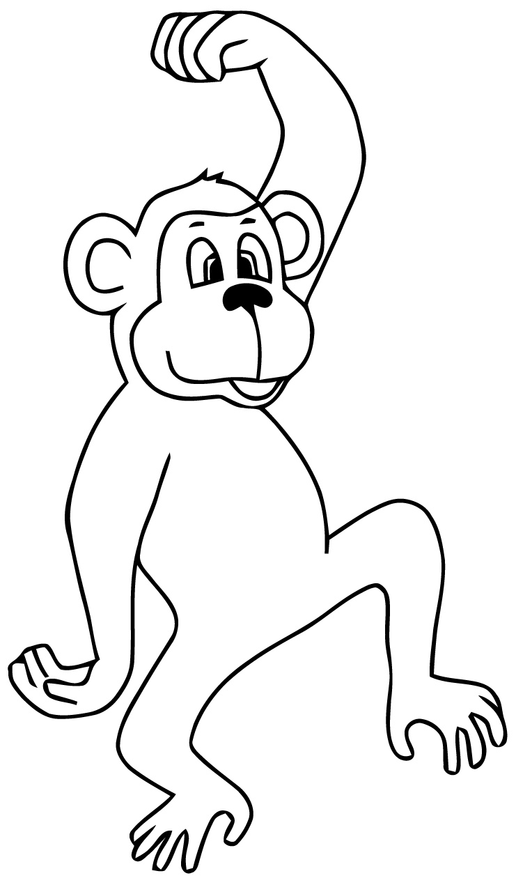 coloriage singe