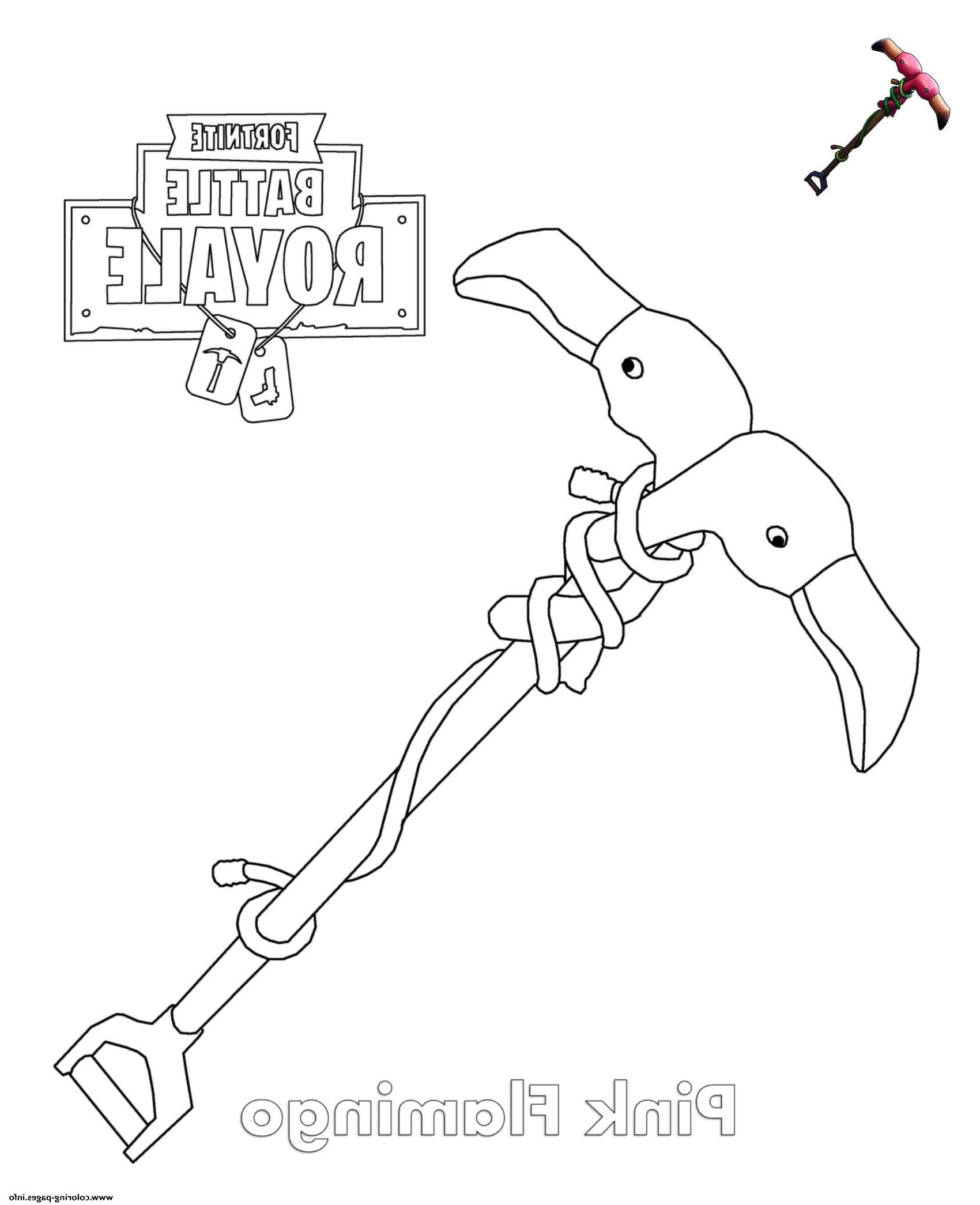 Fortnite Dessin Cool Stock Pink Flamingo Pickaxe fortnite Coloring Pages Printable