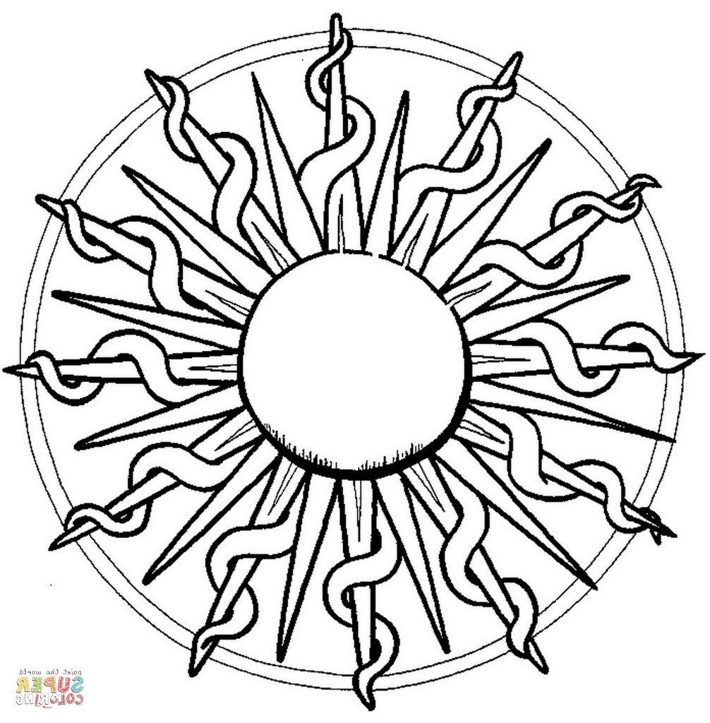 Image A Imprimer Mandala Bestof Photos Mandala with Sun Coloring Page