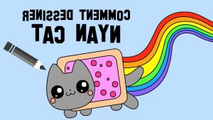 Kawaii Chat Élégant Photos Ment Dessiner Nyan Cat