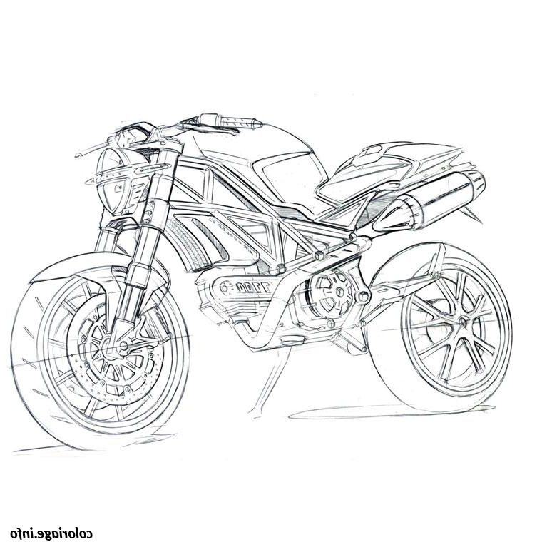 Moto Dessin Simple Cool Photos Coloriage Moto Ducati Dessin