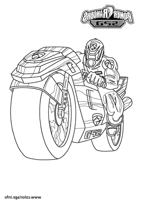Power Rangers Dessin Bestof Images Coloriage Power Rangers Motorcycle Moto Dessin