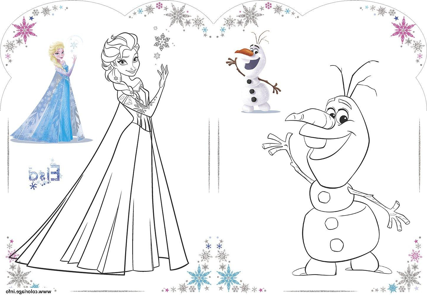 Reine Des Neige A Imprimer Beau Photos Coloriage Olaf Et Elsa Reine Des Neiges Disney 2018 Dessin