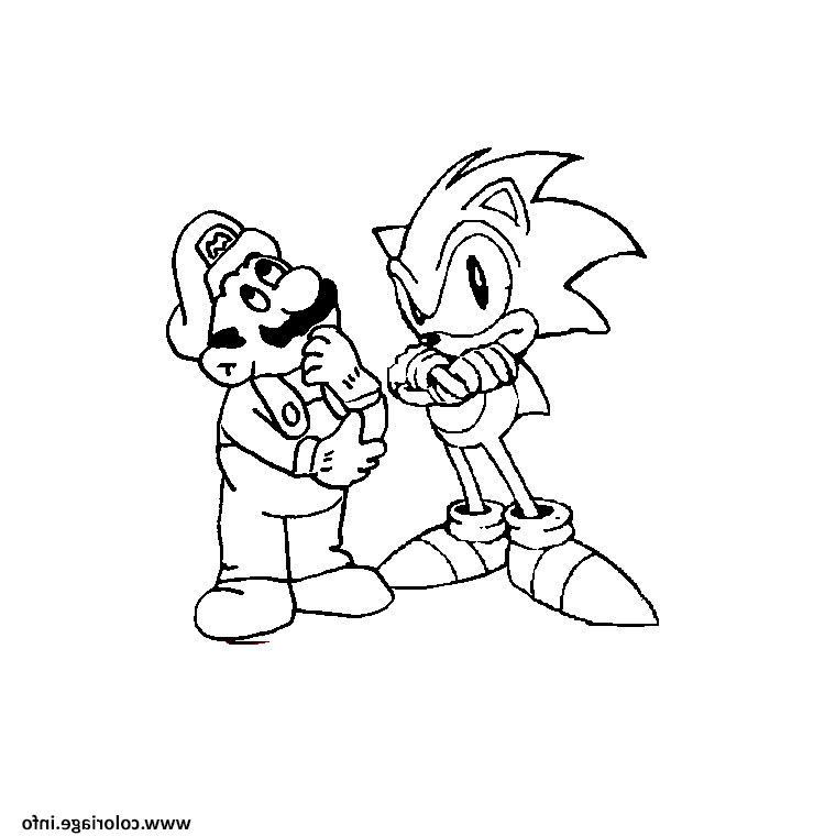 Sonic A Colorier Bestof Images Coloriage sonic Mario 2 Dessin