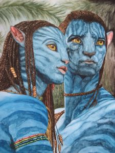 Avatar Dessin Impressionnant Images Jake Und Neytiri Aus Dem Avatar Jutta Bachmann