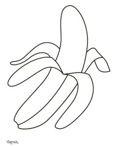 Banane à Colorier Beau Images Dessin à Imprimer Une Banane à Demi épluchée Dory