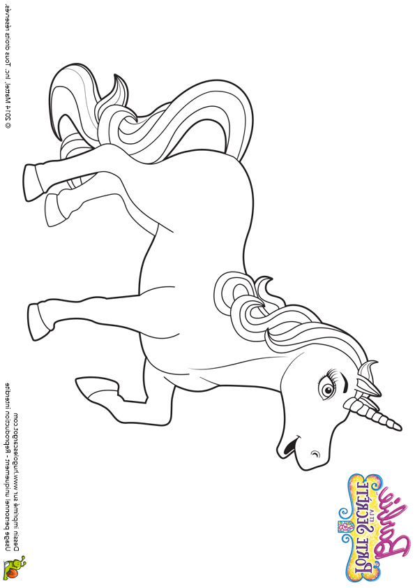 barbie unicorn coloring page