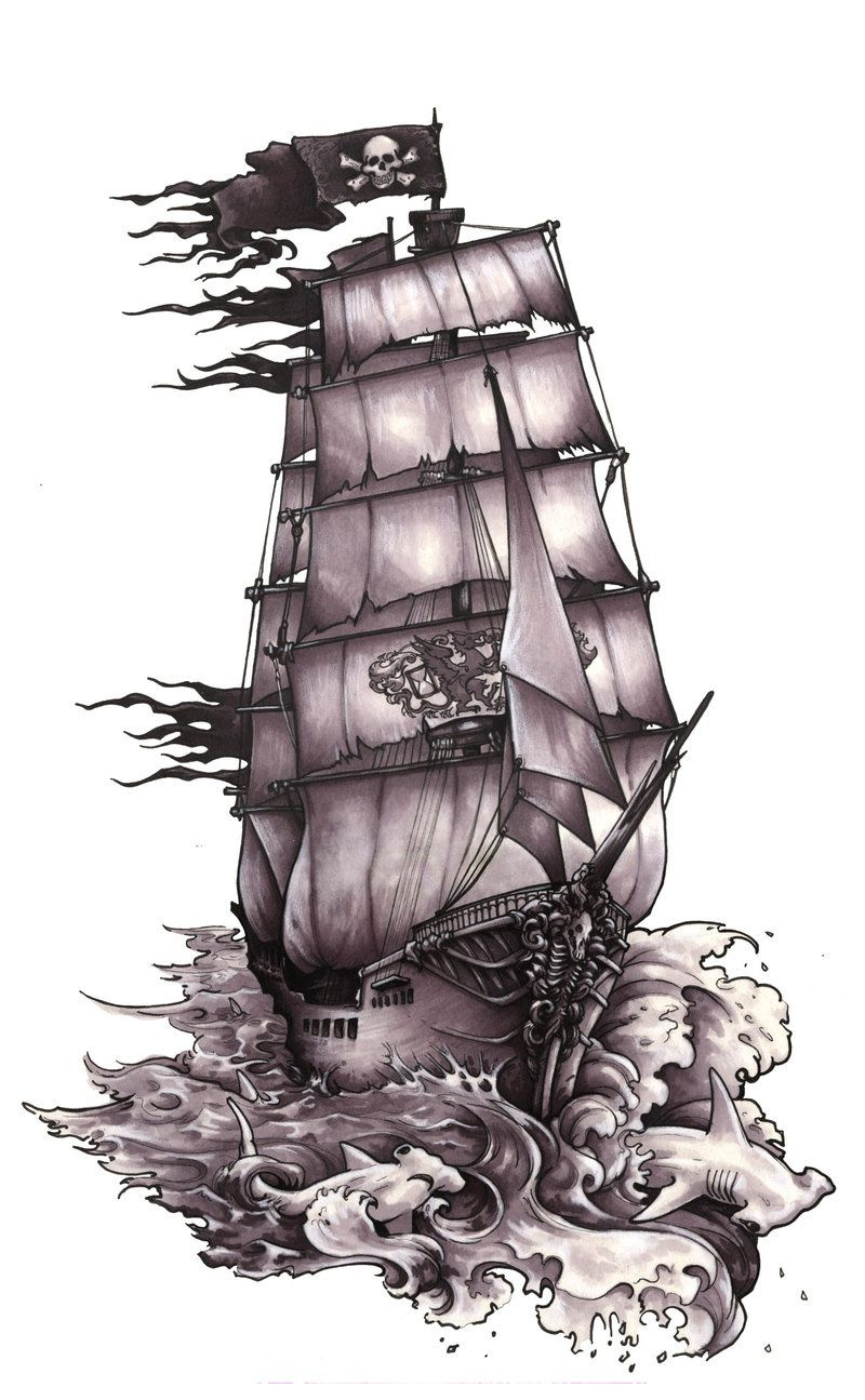 Black Pearl Dessin Cool Collection Pirate Ship Tattoos On Pinterest