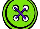Bouton D&amp;#039;or Dessin Cool Images Icône Bouton Couture Dessin Animé Icône Style Bouton