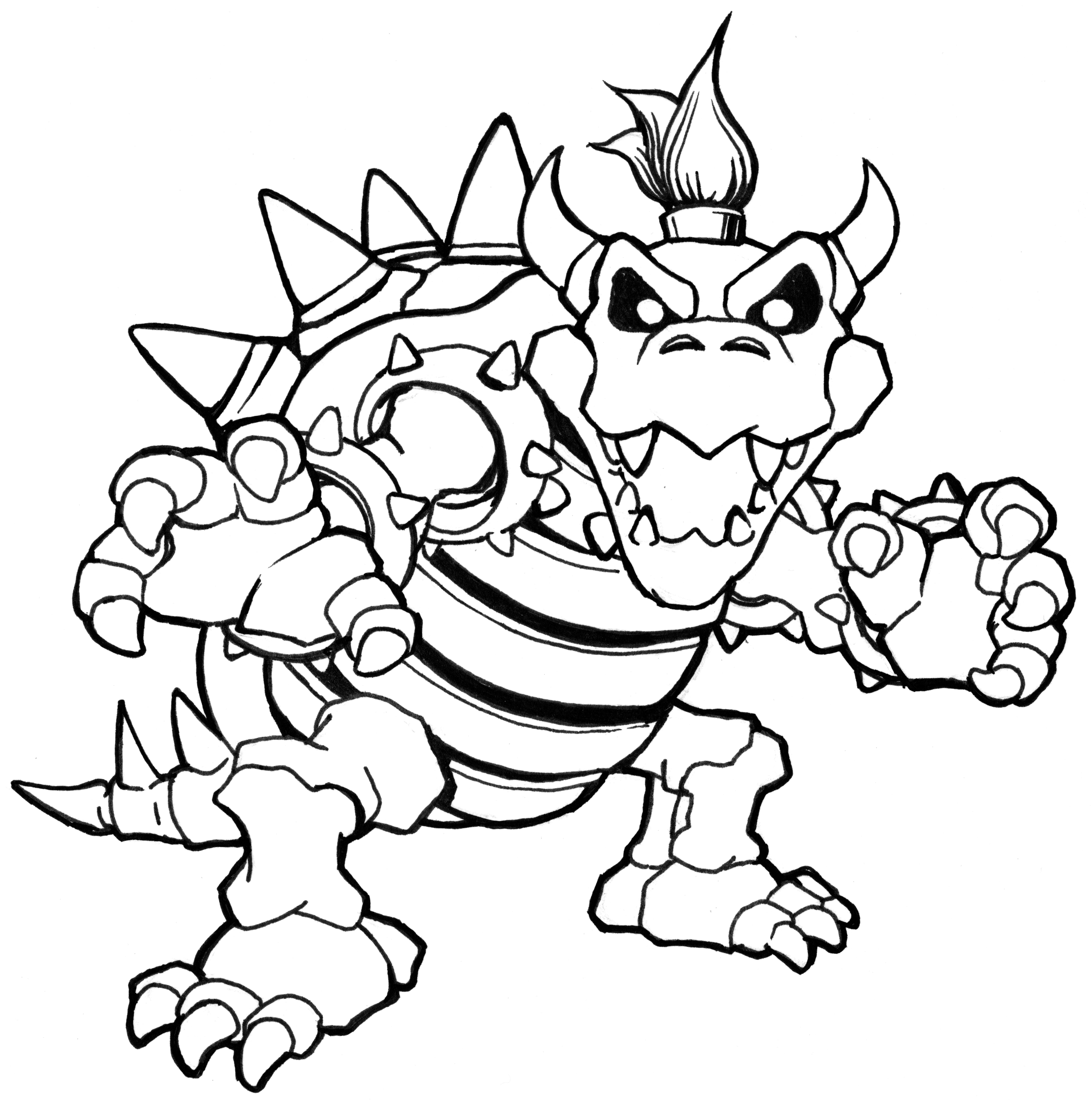 Bowser Coloriage Luxe Galerie Bowser Coloring Bowser Coloring Pages Bowser Mario