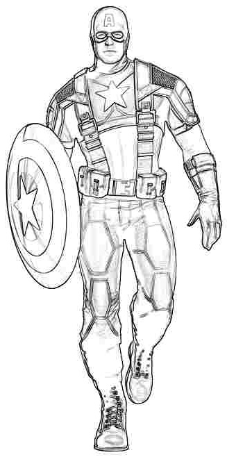 Capitaine America Coloriage Cool Photographie Captain America 97 Super Héros – Coloriages à Imprimer